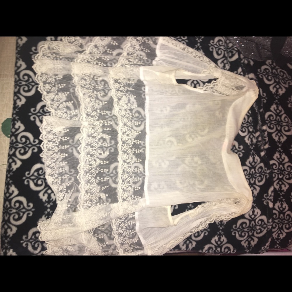 White Lacy Cardigan! Perfect to for summer!